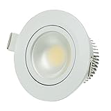 VIVIDA - Faretti Alys LED, ad Incasso, Tondo, Orientabile, 5W, 4000K, 465Lm, Design Minimalista, Colore Bianco
