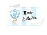 Bigliettini Battesimo Bomboniere Personalizzati con Stampa Inclusa | Bigliettini Confetti Battesimo Personalizzato | Bigliettini Bomboniere Stampati | Eventi | Feste (20 Bigliettini - Modello 14)