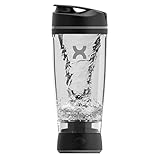 Promixx Bottiglia Originale Shaker - Alimentato a Batteria per Frullati di Proteine Lisci - Senza BPA, Tazza da 600ml (Nero)