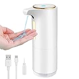 Dispenser Sapone Automatico, Dalugo USB-C Ricaricabile Dispenser Sapone Cucina con 3 Livelli Regolabili, 300ml Touchless Dispenser Sapone Liquido Bagno Automatico