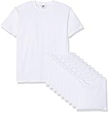Fruit of the Loom Valueweight Manica Corta T-Shirt, Bianco, XXL (Pacco da 10) Uomo