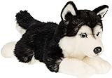 Uni-Toys - Husky nero, sdraiato – 41 cm (lunghezza) – cane di peluche – peluche peluche