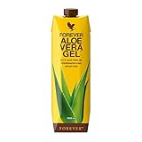 Forever Aloe Vera Gel (1 litro di succo da bere), 100% puro gel di aloe vera, senza zucchero, senza aggiunta di conservanti, vitamina C