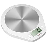 ACCUWEIGHT 203 Bilancia da Cucina Digitale Bilancia da Cucina Elettronico Bilancia da Cucina con Piattaforma in Acciaio Inossidabile, Display LCD, Batterie Fornite, Massimo 5kg