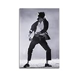 DATOZA Poster decorativo da parete su tela, motivo: King of Pop Michael Jackson che balla, poster decorativo moderno per camera da letto, 30 x 45 cm