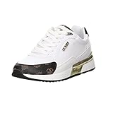 Guess Moxea, Sneaker Donna, White Brown Ochra, 36 EU