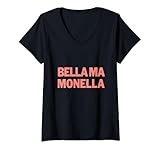 Donna BELLA MA MONELLA Maglietta con Collo a V