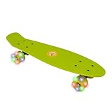 Evo Penny Board illuminato EVO 22  | Skateboard per principianti o professionisti | Skateboard con ruota illuminato per bambini e adolescenti | Tavola completa Mini Cruiser | Adatto a tutti dai 3 anni