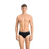 PUMA Brief 521030001 Slip bikini, Nero, M (Pacco da 2) Uomo