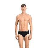 PUMA Brief 521030001 Slip bikini, Nero, XL (Pacco da 2) Uomo