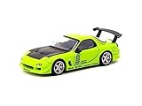 Vertex RX-7 FD3S RHD - Modellino di auto con guida a destra, colore: verde chiaro con cappuccio nero opaco e grafica Global64 Series 1/64 Diecast di Tarmac Works T64G-TL022-LG