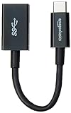 Amazon Basics Cavo convertitore da USB-C a USB-A 3.1 Gen 1 adattatore femmina, velocità 5 Gbps, certificazione USB-IF, per laptop, tablet, telefoni, nero