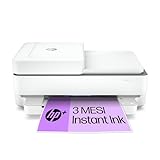 HP Envy 6420e 223R4B, Stampante Multifunzione a Getto d Inchiostro A4 a Colori, Stampa Fronte e Retro Automatica, 10 ppm, Wi-Fi, HP Smart, 3 Mesi di Inchiostro Instant Ink Inclusi con HP+, Bianca