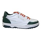 Scarpe Barracuda BU3416G V1784 Foglia/White Vera Pelle Scarpe Sportive Uomo Bianche in Pelle Made in Italy (Bianco, 41)