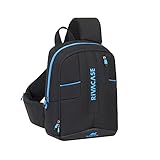 RivaCase 7870 Drone slingbag medium 13.3" - Zaino sling per mini drone + computer portatile fino a 13.3", Nero