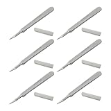 Bisturi Monouso Sterile,Bisturi Monouso,Monouso Chirurgici Bisturi Coltello,Manico in ABS,Bisturi imbustati singolarmente,Sterili e Monouso,Per dissezione di laboratorio,Scultura,Artigianato,6 PCS