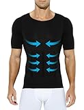 Casey Kevin Uomo Compression Undershirt Body Shaper Camicia Funzionale Uomo T-Shirt Pancia Piatta Canottiera Sportivo Fitness Asciugatura Rapida Canotta Top Uomo Contenitiva Modellante Dimagrante Tank