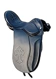 EU Sella inglese in pelle di qualità Dressage Treeless Saddle