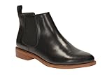 Clarks Taylor Shine, Stivali Donna, Black Oily Leather, 40 EU