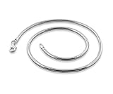 Collana in Argento per Donna e Uomo | Catena Serpentina Massiccia in Argento Sterling 925, Spessore 3mm, Unisex - 46cm