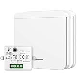 Interruttore senza fili della luce, 433Mhz 220V interruttore wireless, interruttore telecomandato Portata 30 metri, per lampada fino a 1500W (2 Interruttori 1 Ricevitore)