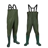 Ansobea Wathose Uomo Impermeabile, Pantaloni da pescatore Impermeabile con Stivali, Wathose Neoprene 70D Nylon per pesca, fattorie, lavori di costruzione