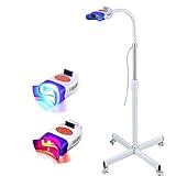 Lampada per sbiancamento dei denti Tipo di supporto da pavimento Macchina per sbiancare i denti a freddo dentale con 10 pezzi LED blu chiaro azzurro/luce rossa 2 colori