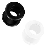 69appeal 1 paio di tunnel dilatatori lobo in silicone - 8 mm 10 mm 12 mm - bianco o nero set di 2 tunnel tunnel piercing - piercing orecchio