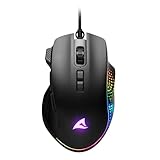 Sharkoon SHARK Force 3: il mouse da gioco definitivo con 12.800 DPI, 8 pulsanti e illuminazione RGB - Ergonomico e adatto a tutti i tipi di impugnatura