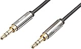 Amazon Basics Ausiliario Cable de audio estéreo (conector macho de 3,5 mm a conector de 3,5 mm, 2.4 m), Negro