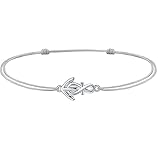 J.Endéar Cavigliera Infinito Anchor per Donna Ragazza Argento Sterling 925 Corda Gioielli Fatti A Mano Estate Spiaggia Amore Infinito Regalo Amicizia, Grigio