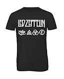 Bughyprint Tshirt Maglia Maglietta Uomo Rock Band Bundle LED Zeppelin Logo Log, XL