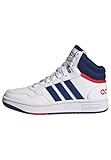 adidas Hoops Mid Shoes, Sneakers Unisex - Bambini e ragazzi, Ftwr White Victory Blue Better Scarlet, 40 EU