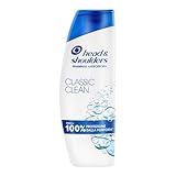 Head & Shoulders Classic Clean Shampoo Antiforfora 250ml per Uso Quotidiano. Fino al 100% Protezione dalla Forfora. Clinicamente Testato. Per Tutti i Tipi di Cute e Capelli. Sensazione di Freschezza