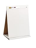 Post-it Super Sticky Meeting Charts, Confezione da 1 blocchetto, con 20 Fogli, 584 mm x 508 mm, Colore Bianco, per Fare Brainstorming Ovunque e Rendere Visibili tutte le Idee