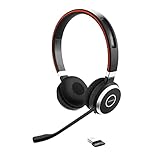 Jabra Evolve 65 SE Cuffie Wireless Stereo Bluetooth, microfono con cancellazione del rumore, batteria a lunga durata, doppia connettività , Certificate MS Teams, supportano altre piattaforme Nero