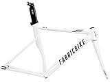 FabricBike Aero - Telaio per Biciclette Fixie, Fixed Gear, Single Speed, Telaio in Alluminio y Forcella in Carbonio, 5 Colori, 2.145 g (Taglia M) (Glossy White & Black, M-54cm)