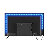 PSTAR Striscia LED 2 Metri, Retroilluminazione 2m TV, Strisce LED Bluetooth Smart RGB USB con App Control, Sincronizzazione Musicale, per HDTV da 40-60 Pollici, PC, festa e decorazione domestica