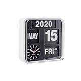 Karlsson Miniature Retro Flip, Orologio da Parete, Bianco (White)