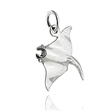 Argento sterling Manta Ray Pendant Necklace, 45,7 cm