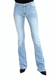 MET - Jeans Donna, Flare Fit Jeans a Zampa, vestibilità Regular | Modello NOS Roxanne F4W11, Blu Chiaro. (IT, Numero, 33, Regular, Regular, Azzurro Chiaro)