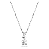 Swarovski Pendente Attract Trilogy, Rotondo, Bianco, Placcato rodio