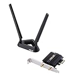 ASUS PCE-AX58BT - Scheda di rete Wi-Fi 6 AX3000 PCIe 160Mhz con Bluetooth 5.0 (OFDMA, MU-MIMO, sicurezza WPA3, adattatore a basso profilo, base antenna estensibile)