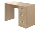 Amazon Basics Rettangolare scrivania per computer con 3 cassetti in stile moderno, modello Idro, 56 x 110 x 73,5 cm, faggio (In precedenza marchio Movian)