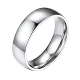 PROSTEEL Anello Donna Acciaio Inossidabile Uomo Anello a Fascia Donna Colore Colore Argento Fede Anelli Fedina Donna Misura 12