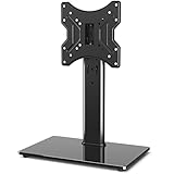 RFIVER Supporto TV da Tavolo Piedistallo TV Universale per 23 a 43 Pollici Televisori, Base Girevole per TV Regolabile in Altezza per TV LCD/LED/OLED/Plasma/curvo fino a 30 kg