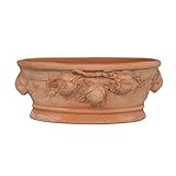 Biscottini Vasi terracotta artigianali 35x15x20 cm | Vaso terracotta interno ed esterno | Vasetti piante grasse Made in Italy