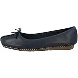 Clarks Freckle Ice, Ballerine Donna, Blu Navy Leather, 39 EU