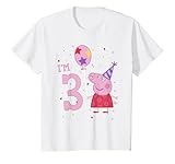 Bambino Peppa Pig I m 3 Birthday With Confetti Maglietta