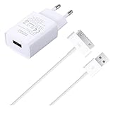 ZLONXUN Caricabatterie USB e 1M Cavo Compatibile con iPhone 4/4S, iPad 2/3/1,iPod Nano/Touch. Caricatore e 1 Meter Cavo